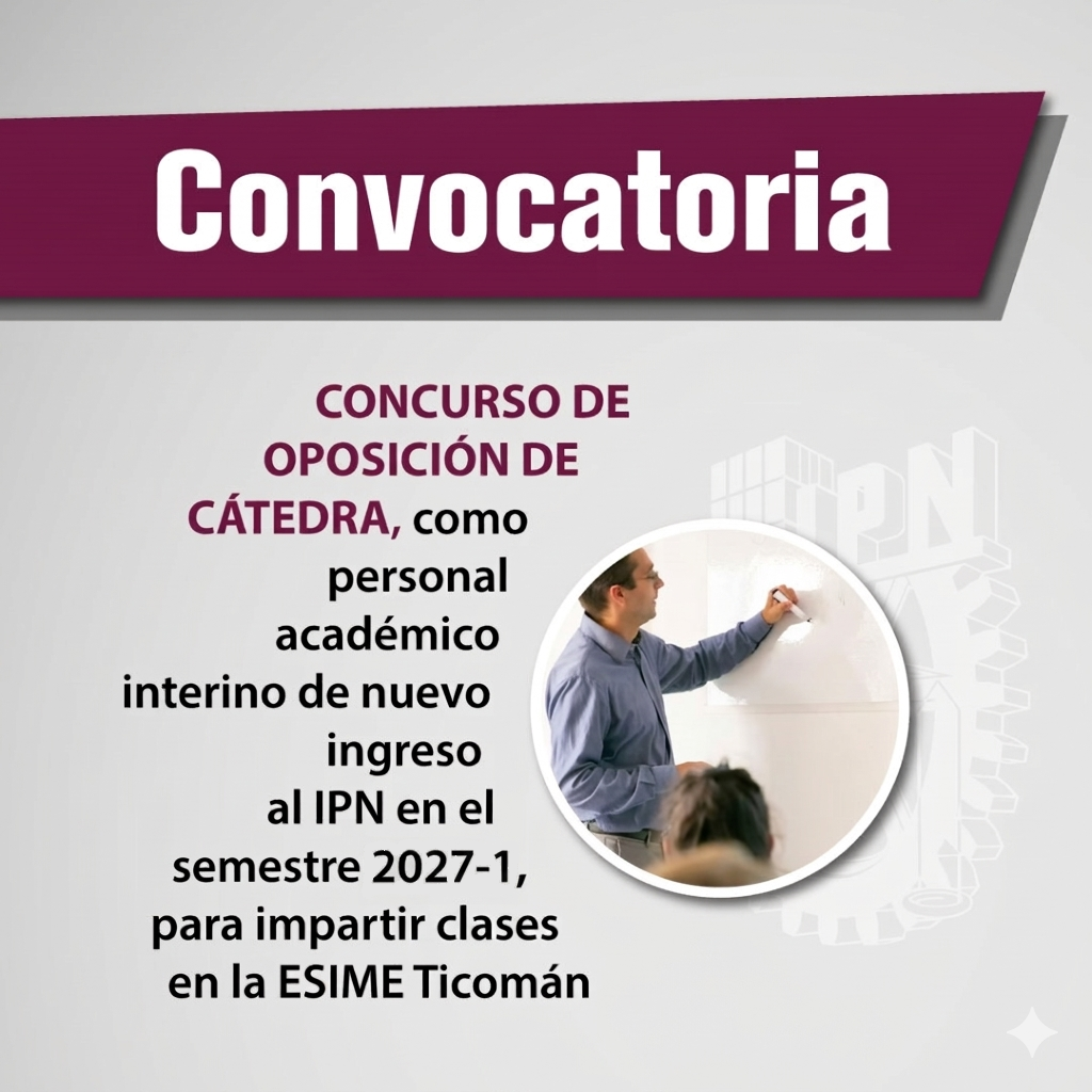 Convocatoria concurso de oposición de cátedra 2027-1