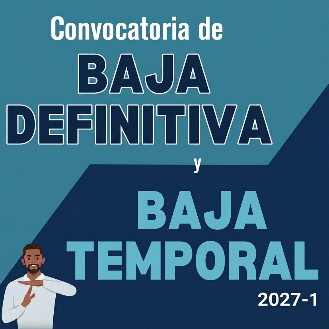Convocatoria baja temporal y baja definitiva