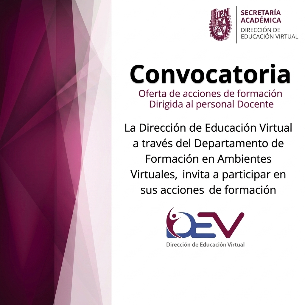 Convocatoria Acciones de Formación DEV