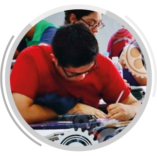 Alumno realizando examen ETS