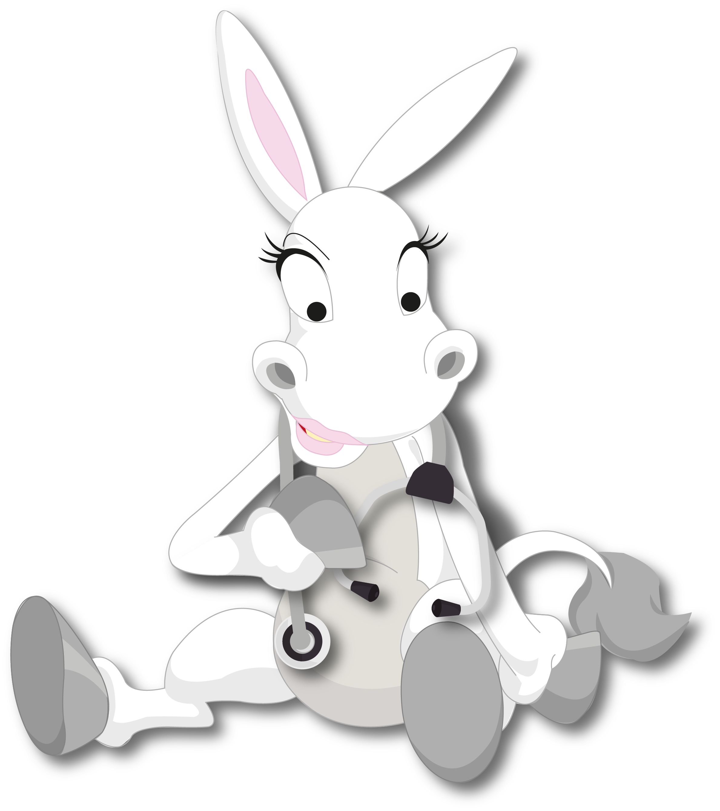 Dibujo caricatura de burro con estetoscopio médico