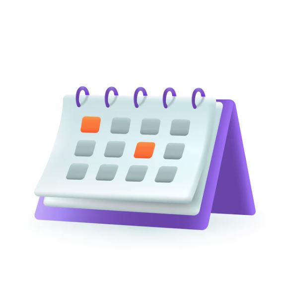 Dibujo de un calendario de cuaderno